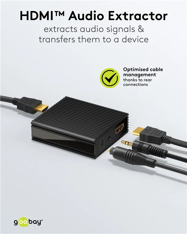 GOOBAY HDMI audio extractor 79138, 4K/30Hz, μαύρο