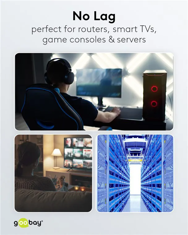 GOOBAY καλώδιο δικτύου 93706, CAT 6A S/FTP, 500MHz, Copper, 10m, μαύρο