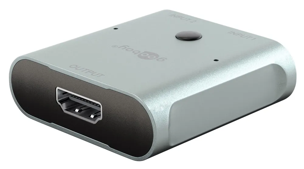 GOOBAY HDMI switch 77791, 2 σε 1, 8K/60Hz, γκρι