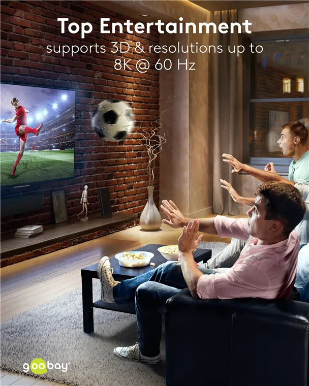 GOOBAY HDMI switch 77791, 2 σε 1, 8K/60Hz, γκρι