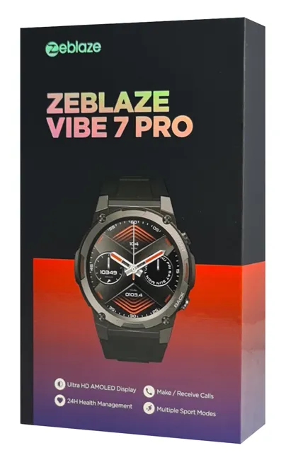 ZEBLAZE smartwatch Vibe 7 Pro, heart rate, 1.43" AMOLED, 3 ATM, ασημί