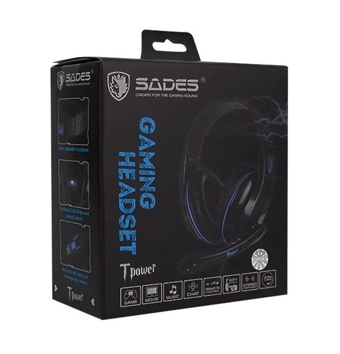 SADES Gaming headset Tpower με 40mm ακουστικά, Blue