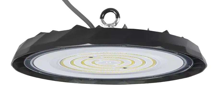 POWERTECH LED φωτιστικό καμπάνα PT-1557, 100W, 6500K, Φ30x4cm, IP65, μαύρο