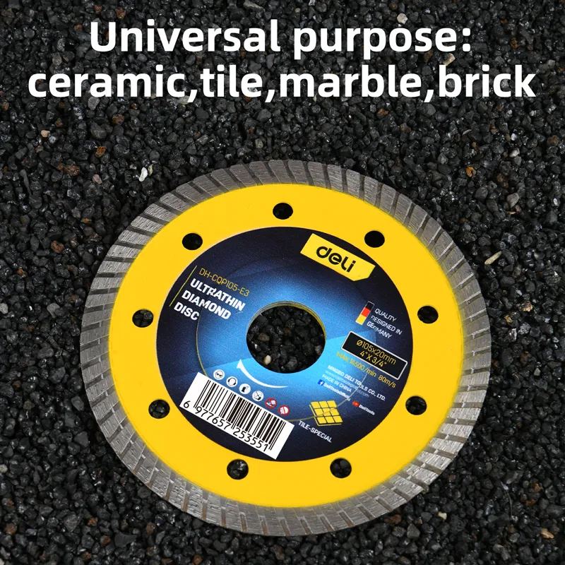 DELI δίσκος κοπής διαμαντέ DH-CQP105-E3, δομικών υλικών, ultrathin, 105mm, 14500rpm, wet & dry