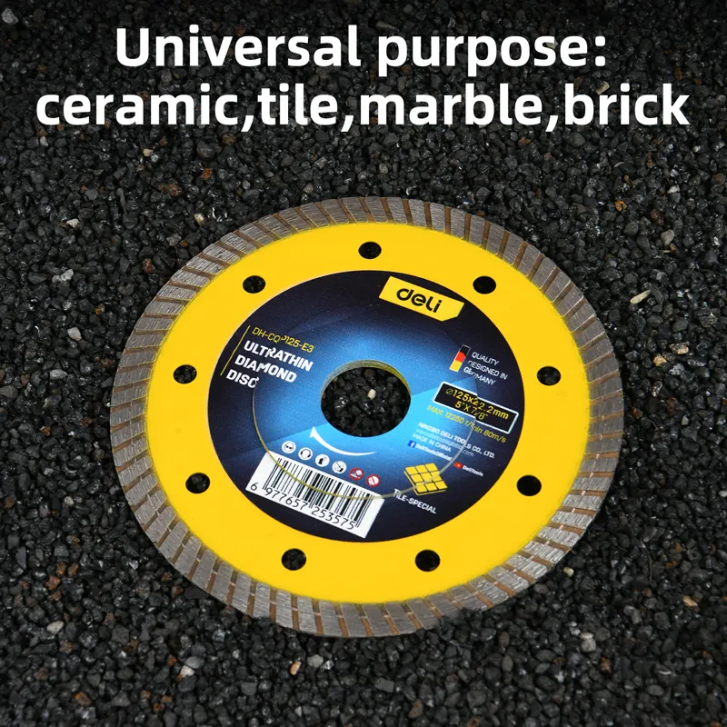 DELI δίσκος κοπής διαμαντέ DH-CQP125-E3, δομικών υλικών, ultrathin, 125mm, 12250rpm, wet & dry