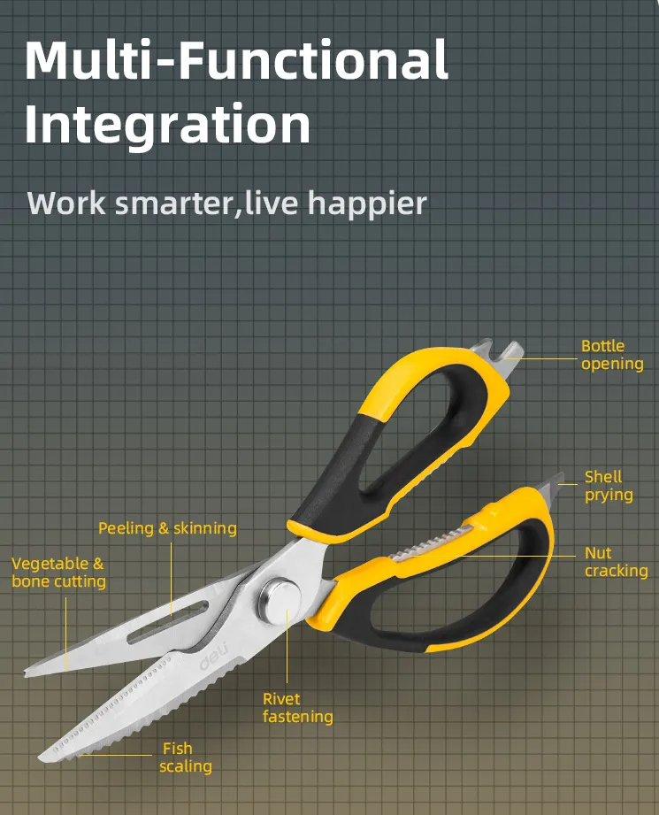 DELI ψαλίδι πολλαπλών χρήσεων DL358019, 225mm