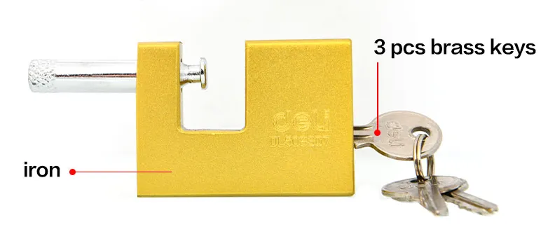 DELI λουκέτο τάκου με κλειδί DL508307, heavy duty, 70mm