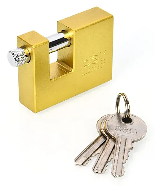 DELI λουκέτο τάκου με κλειδί DL508308, heavy duty, 80mm