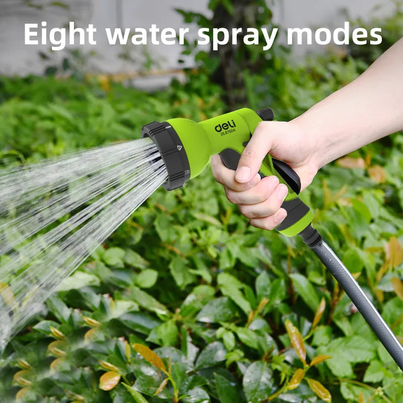 DELI πιστόλι νερού DL8760A με 8 λειτουργίες ψεκασμού, 3/4"