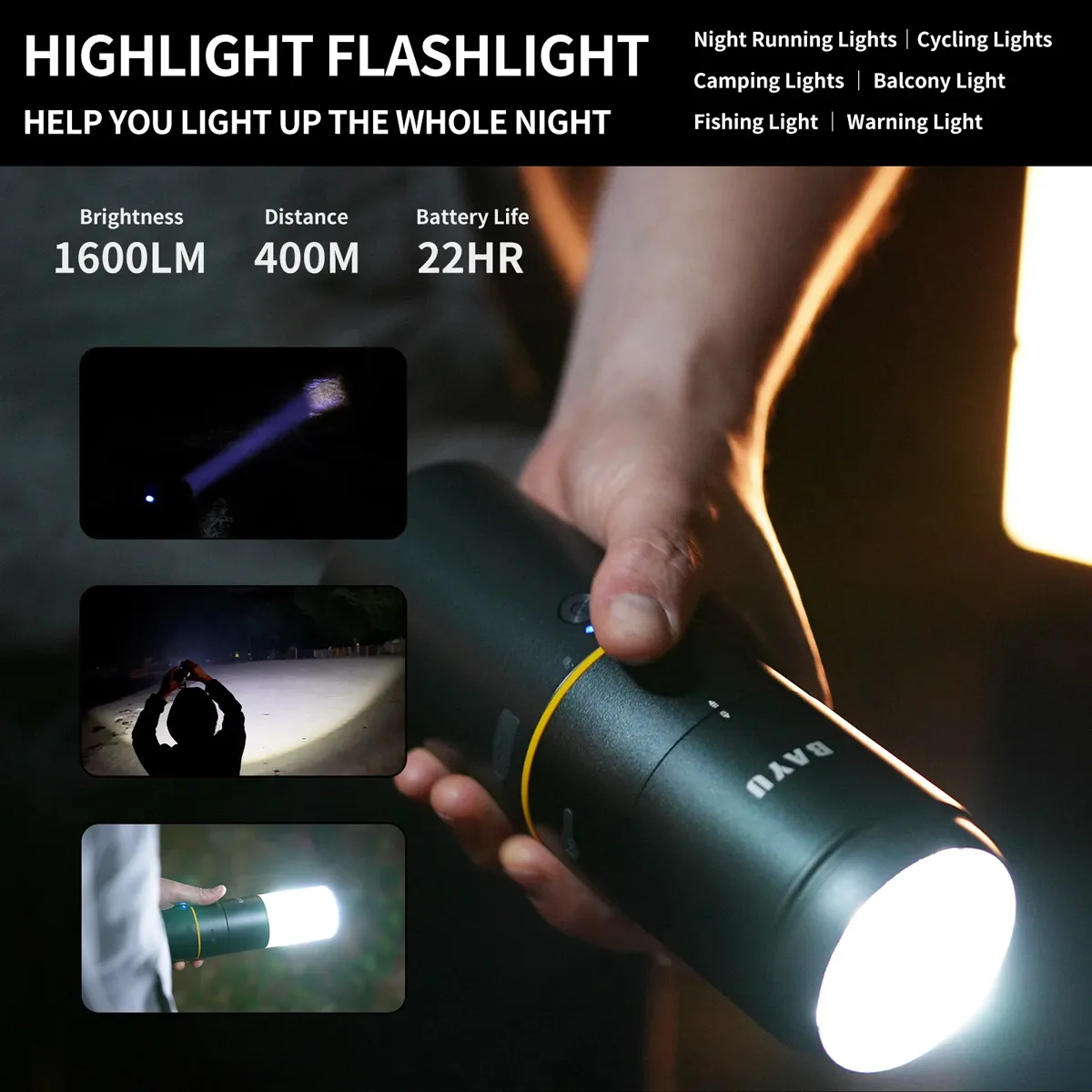 BAYU camping kit με powerbank/ανεμιστήρα/φωτιστικό/συσκευή για κουνούπια C-Pro