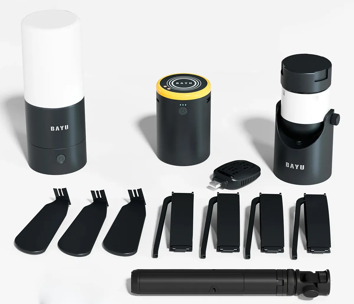 BAYU camping kit με powerbank/ανεμιστήρα/φωτιστικό/συσκευή για κουνούπια C-Pro