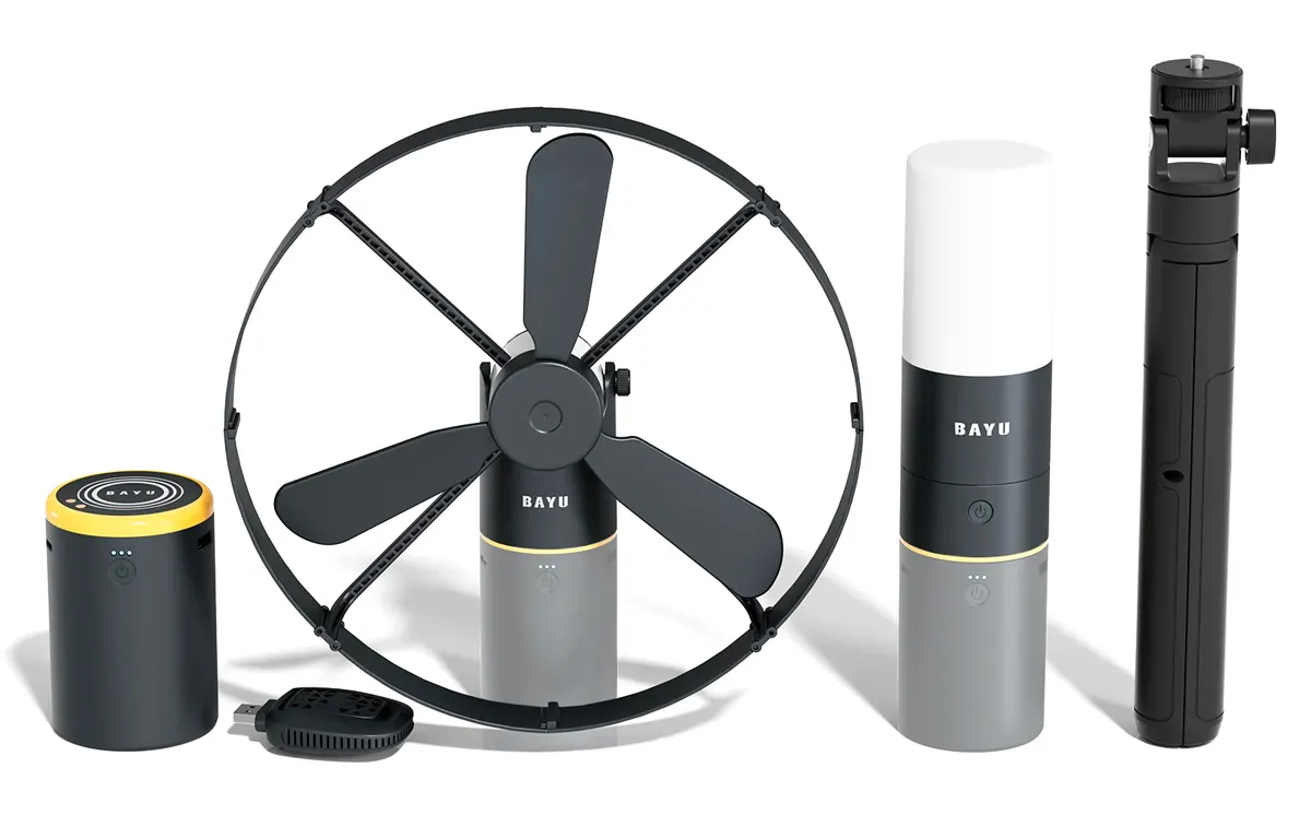 BAYU camping kit με powerbank/ανεμιστήρα/φωτιστικό/συσκευή για κουνούπια C-Pro