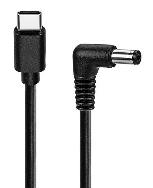 POWERTECH καλώδιο τροφοδοσίας USB-C σε DC CAB-UC100, 5.5x2.1mm, 1.5m, μαύρο
