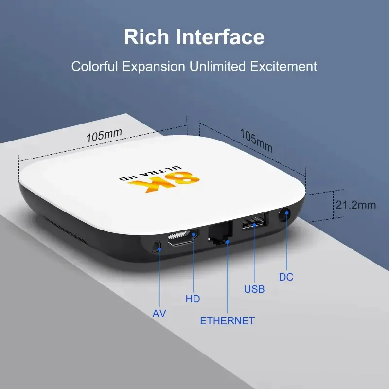 H96 MAX TV Box M2 Plus, 8K, 4/32GB, WiFi 6, Bluetooth, Android 14