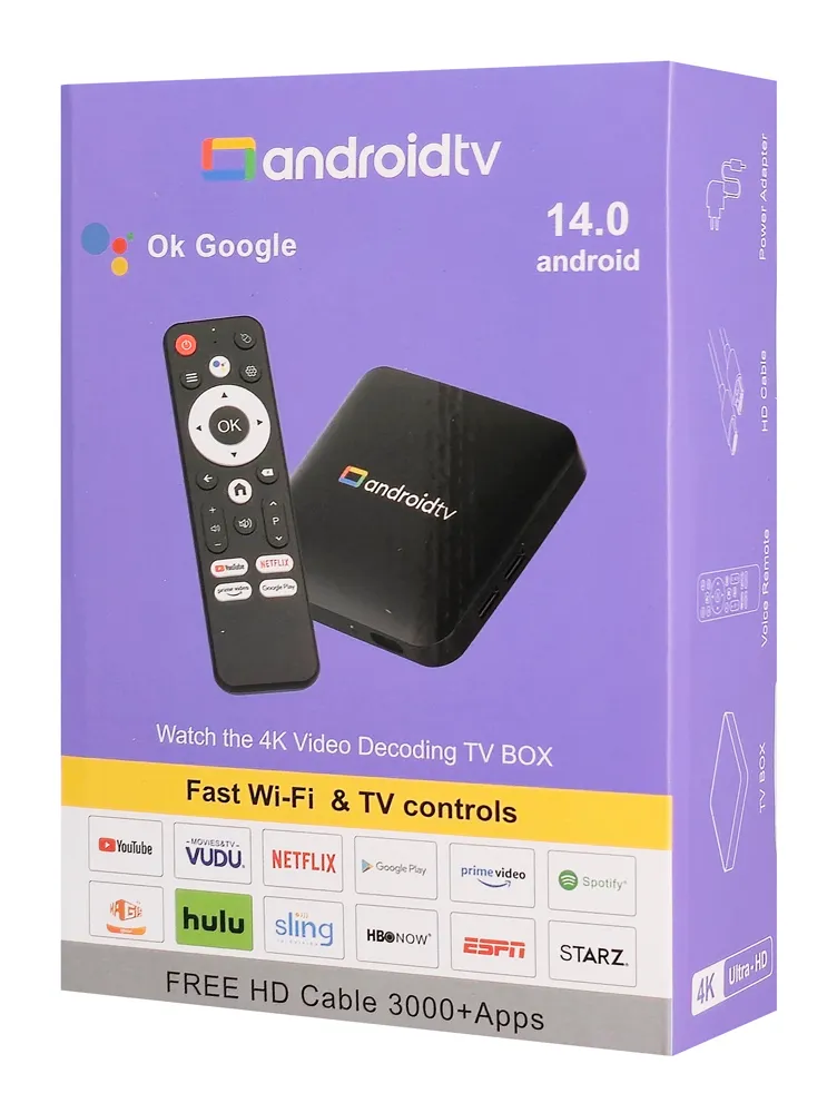 H96 MAX TV Box S905L3, 4K, 2/16GB, WiFi, Bluetooth, Android 14