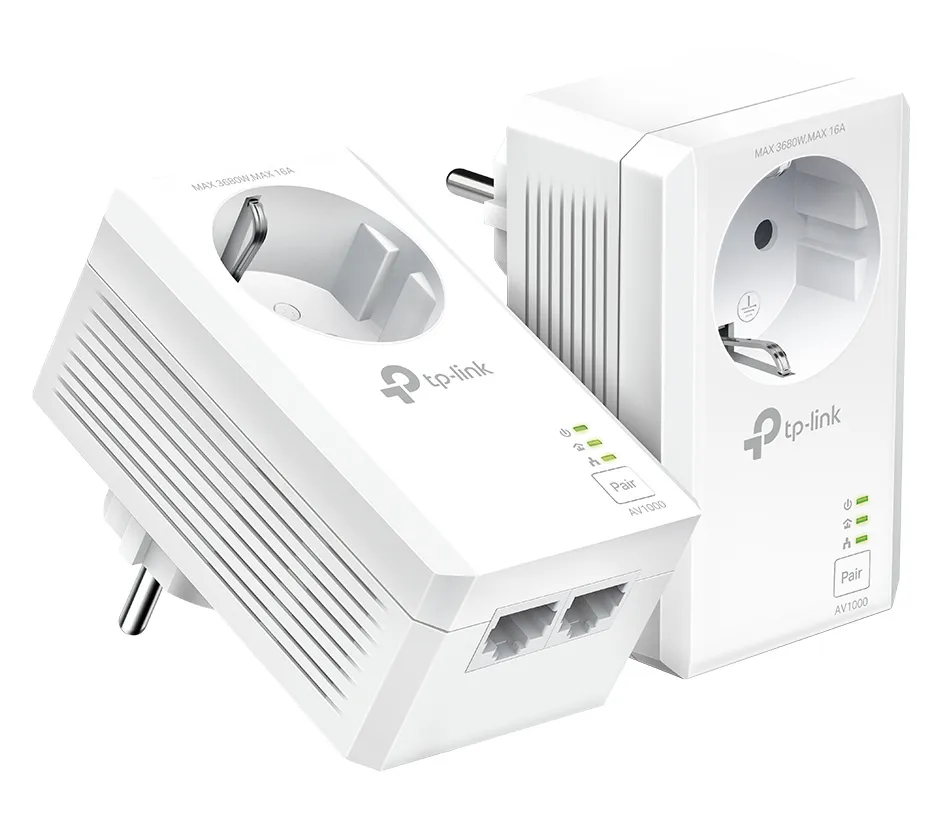 TP-LINK powerline kit TL-PA7027P KIT, passthrough, AV1000 1000Mbps, V1.0