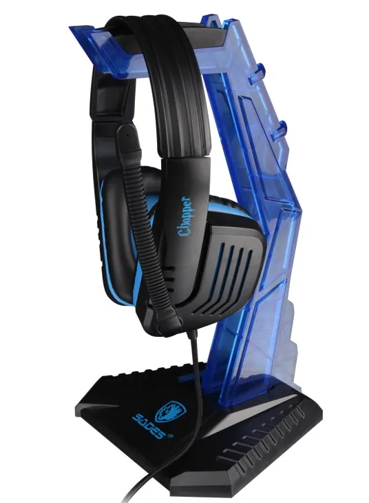 SADES επιτραπέζια βάση ακουστικών Wolfbone, μπλε