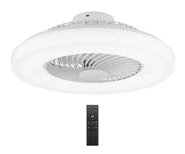 POWERTECH smart ανεμιστήρας οροφής HLL-0172 με LED φως, 36W, Φ55x20cm, λευκός