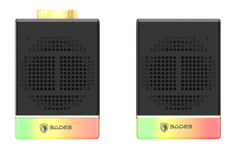 SADES gaming ηχεία Dionsyn με RGB φωτισμό, 2x 5W, Bluetooth & USB-C/USB, μαύρα