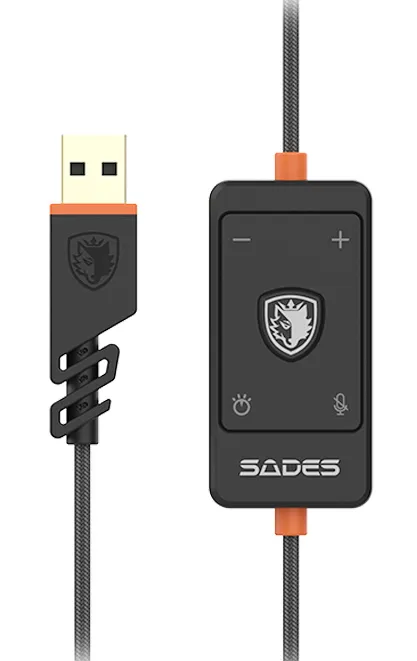 SADES gaming headset Spectre, USB σύνδεση, 50mm, V7.1 surround, multi-platform, μαύρο