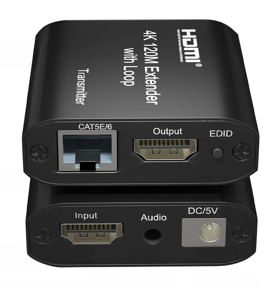 POWERTECH HDMI video extender CAB-H195 μέσω καλωδίου RJ45, 4K/30Hz, με loop, έως 120m