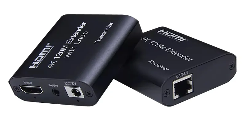 POWERTECH HDMI video extender CAB-H195 μέσω καλωδίου RJ45, 4K/30Hz, με loop, έως 120m