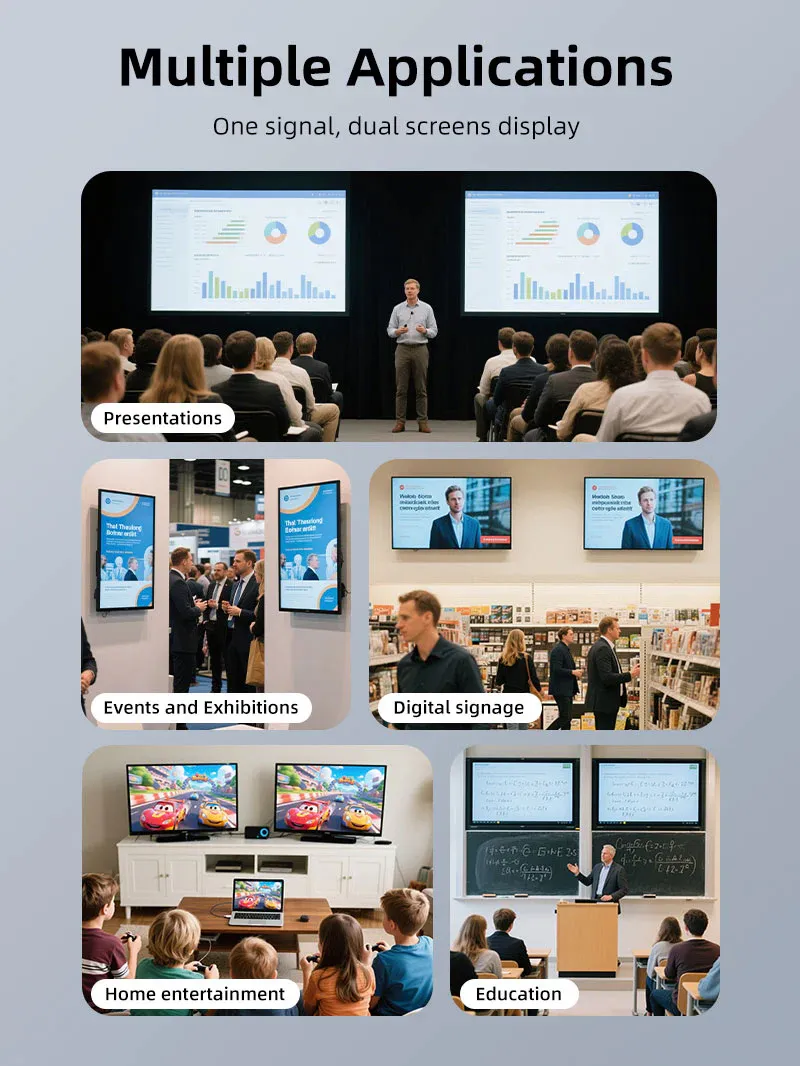 CABLETIME HDMI splitter CT-HSP4K2-AG, 1 σε 2, 4K/60Hz, uni-directional, γκρι