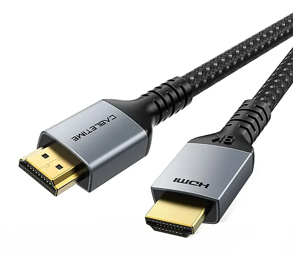 CABLETIME καλώδιο υφασμάτινο (braided) , HDMI 2.1 CT-HM8K, 8K/60Hz, 48Gbps, 28AWG, 3m, μαύρο