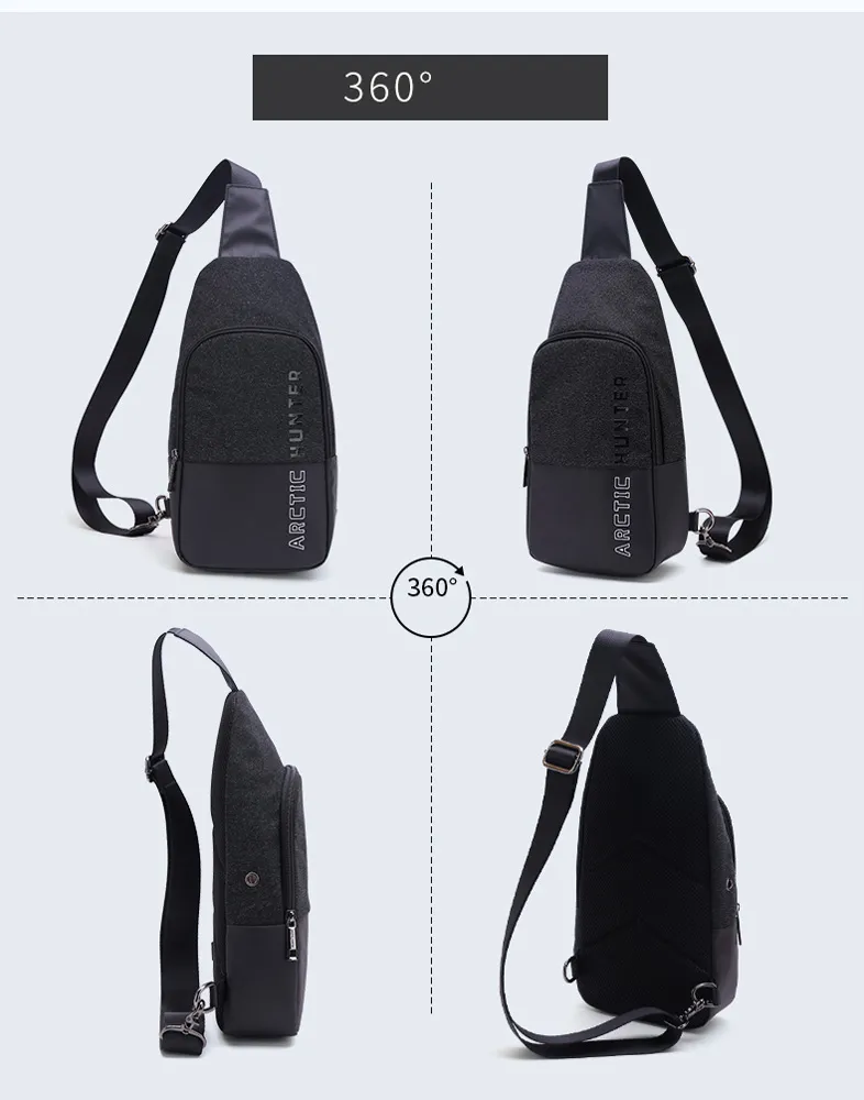 ARCTIC HUNTER τσάντα Crossbody XB0058, 5L, μαύρη