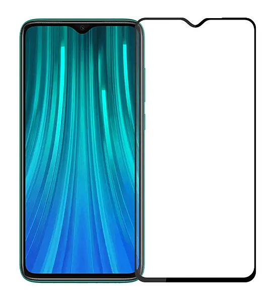 POWERTECH Tempered Glass 5D, Full Glue, Xiaomi Redmi Note 8 Pro, μαύρο