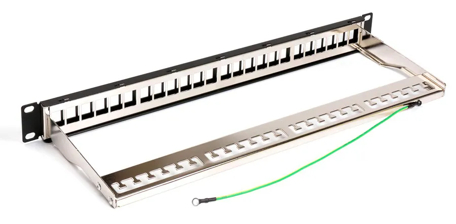 POWERTECH keystone patch panel NETW-0013, FTP 19"/1U, 24-port, 1U