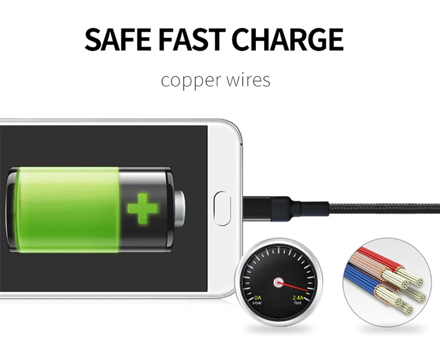 POWERTECH Καλώδιο USB σε Lightning eco round PTR-0082, copper, 1m, μαύρο