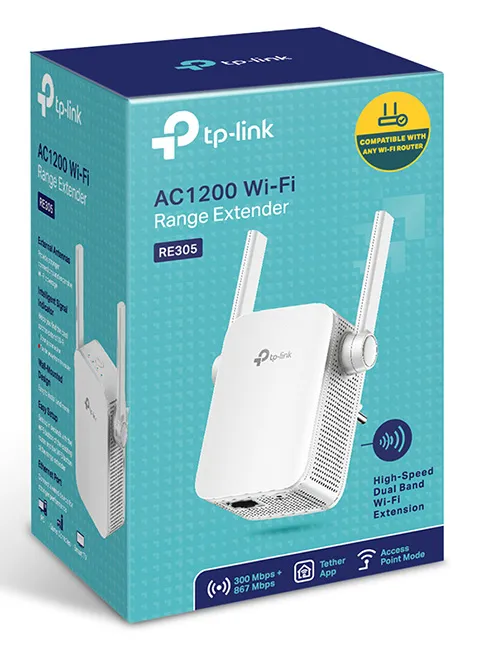 TP-LINK AC1200 Wi-Fi Range Extender RE305, dual band, Ver. 4.0