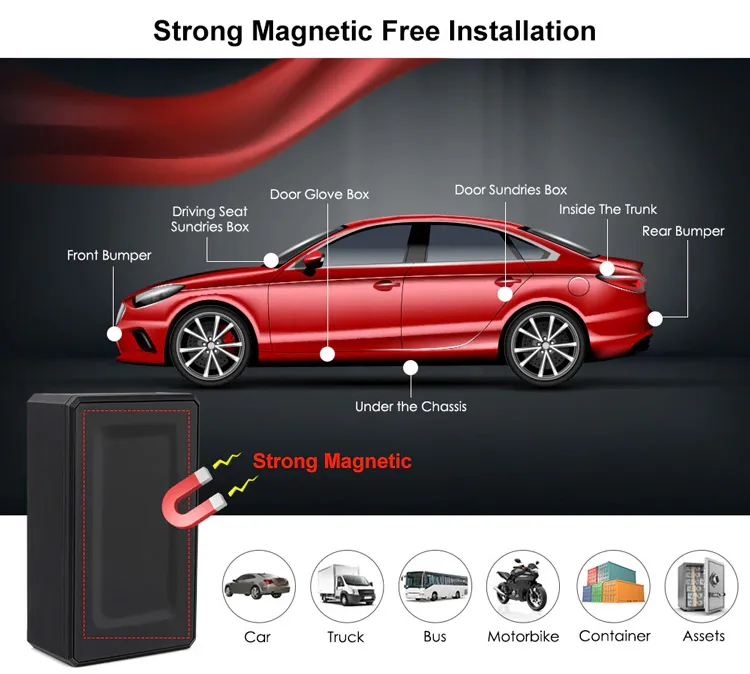 COBAN GPS Tracker Οχημάτων TK108B, GPS & GSM/GPRS, IP67, 10000mAh