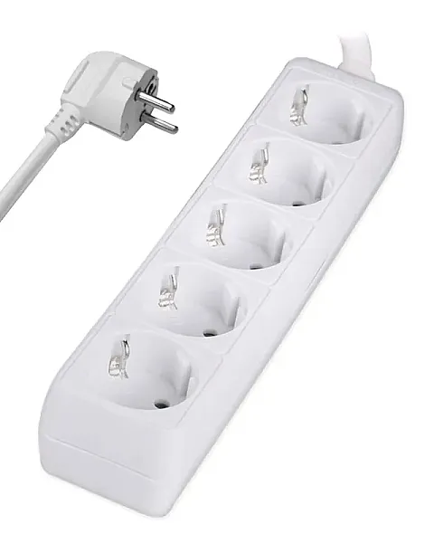 POWERTECH πολύπριζο PT-869, 5x schuko, 16A, 1.5m, λευκό
