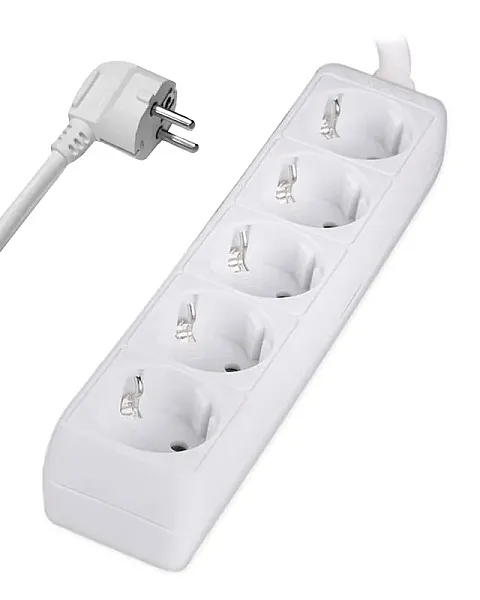 POWERTECH πολύπριζο PT-871, 5x schuko, 16A, 3m, λευκό