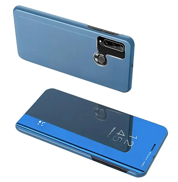 POWERTECH θήκη Clear view MOB-1518, Huawei Y6p, μπλε
