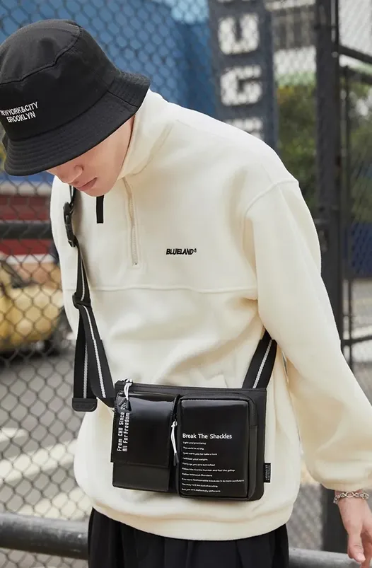 SUPER FIVE τσάντα ώμου XB00118-BK, μαύρη