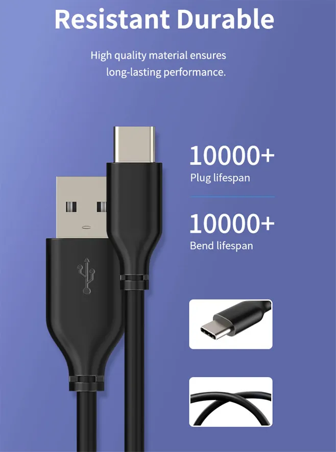CABLETIME καλώδιο USB-C σε USB U323A, 3A, 480Mbps, 1m, μαύρο