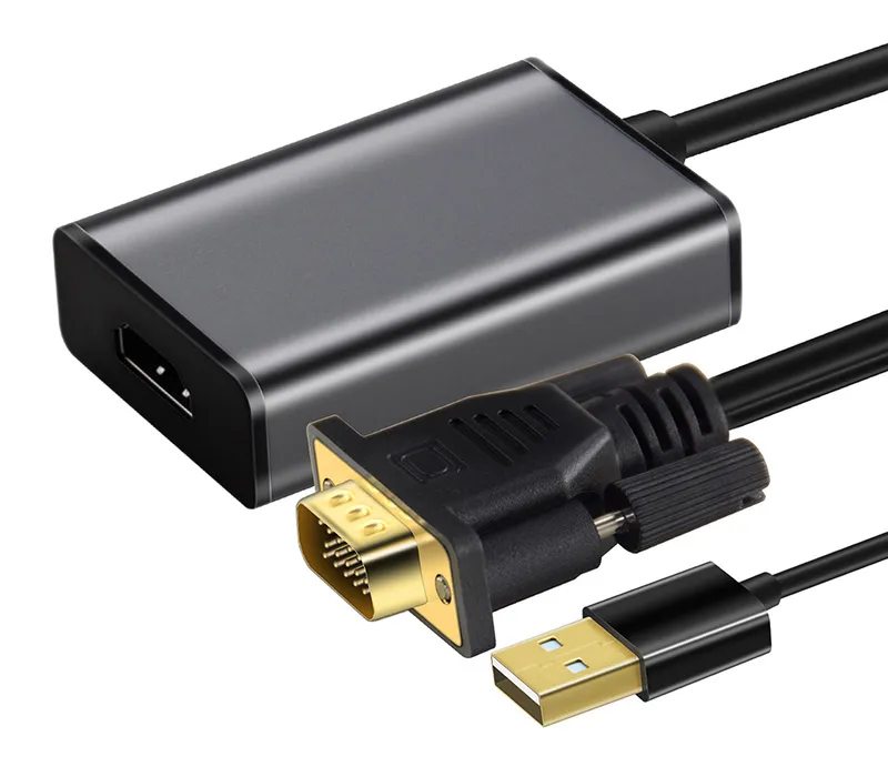 CABLETIME αντάπτορας HDMI σε VGA CT-VGAH με USB, 1080p, 0.15m, μαύρος