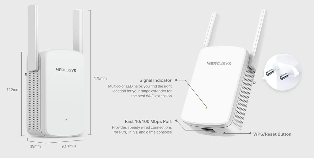 MERCUSYS Wi-Fi Range Extender ME30, 1200Mbps, Ver. 1.0