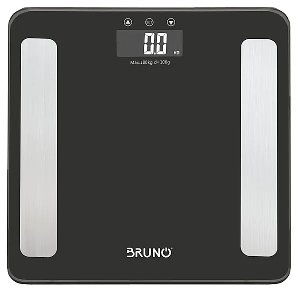 BRUNO ψηφιακή ζυγαριά με λιπομετρητή BRN-0056, έως 180kg, μαύρη