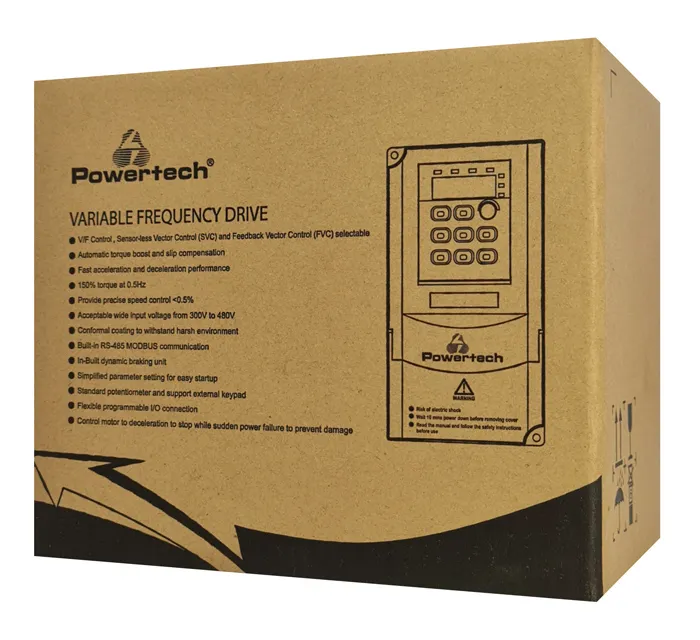 POWERTECH VFD ρυθμιστής στροφών PT-A37G-T43P3P, 3.7KW, 3Ph