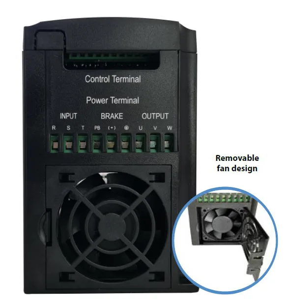 POWERTECH VFD ρυθμιστής στροφών PT-A37G-T43P3P, 3.7KW, 3Ph