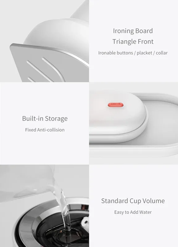 DEERMA ατμοκαθαριστής ρούχων χειρός HS200, 1000W, 110ml, λευκός