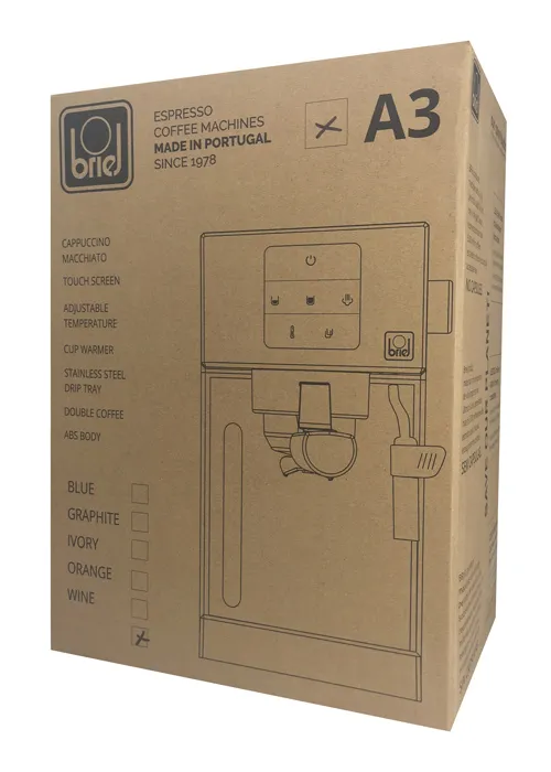 BRIEL μηχανή espresso Α3, 20 bar, touch, programmable