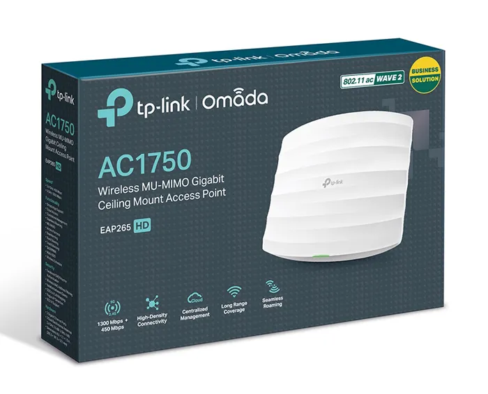TP-LINK ασύρματο access point EAP265 HD, AC1750 Dual Band, οροφής, V.1.0