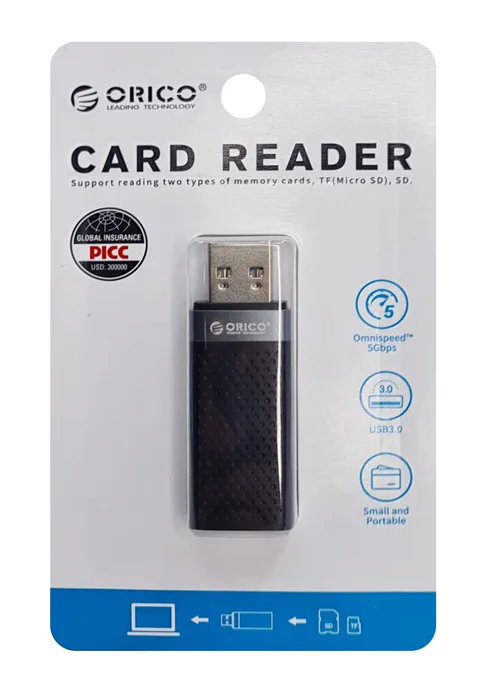 ORICO card reader CS2T-A3 για SD & Micro SD, USB 3.0, μαύρο