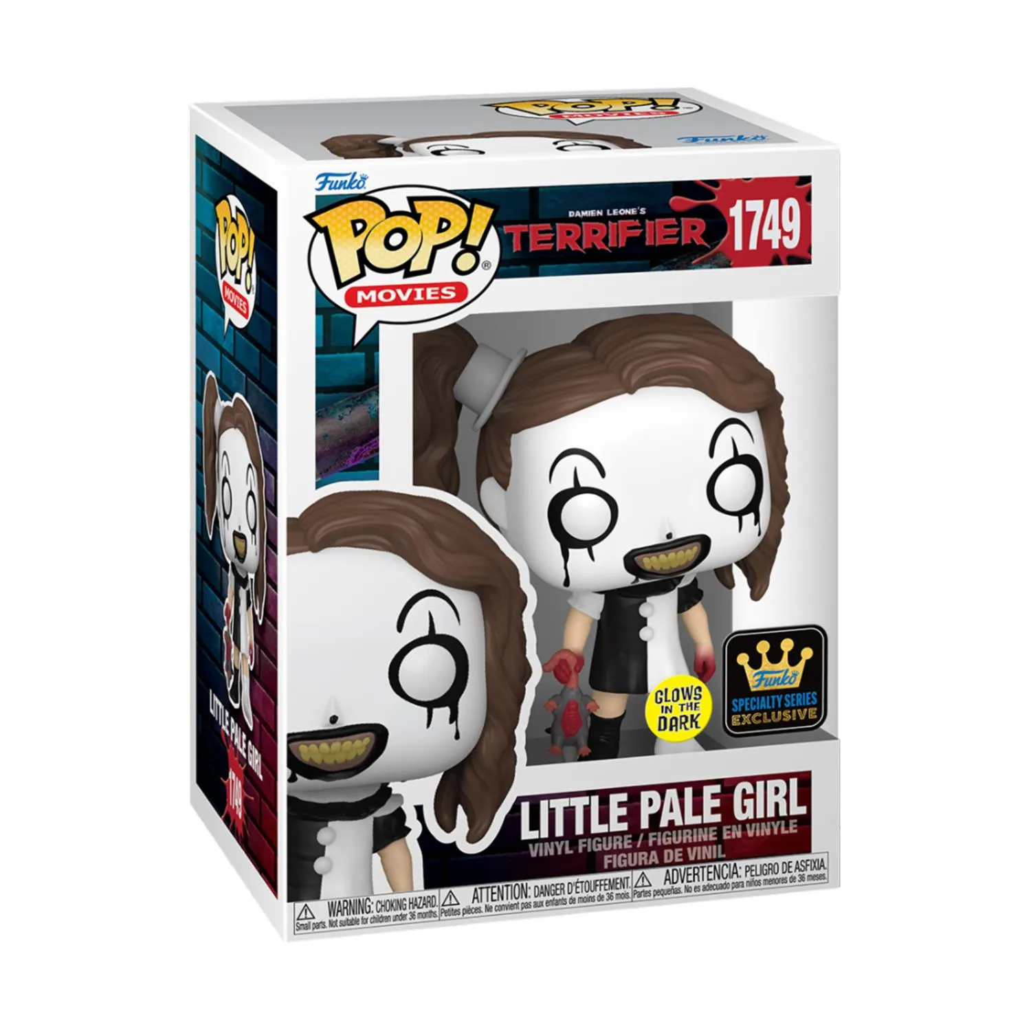 Funko Pop! Movies: Terrifier - Little Pale Girl (Glows in The Dark) (Specialty Series Exclusive) #1749 Vinyl Figure