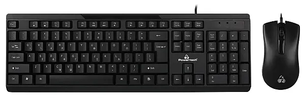 POWERTECH set ποντίκι & πληκτρολόγιο PT-1068, ενσύρματο, 1000DPI, μαύρο